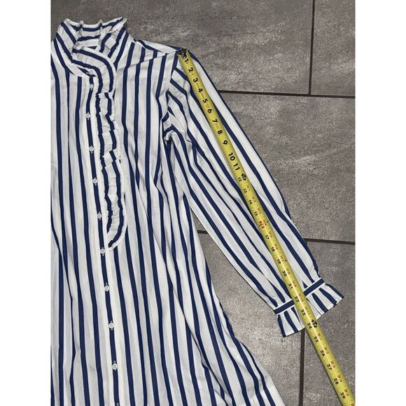 J Crew Dress Womens Cottage Shirt Dress Striped 100% Cotton Poplin NWT‎ Sz 10 - Picture 15 of 16